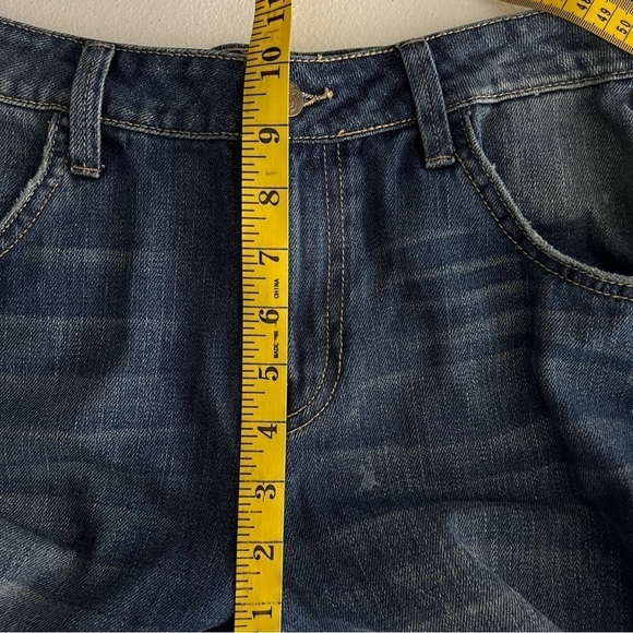 Wildfox Jeans Women's 28 Da Vinci Wash Paint Baggy Cropped Medium Wash - Picture 6 of 10